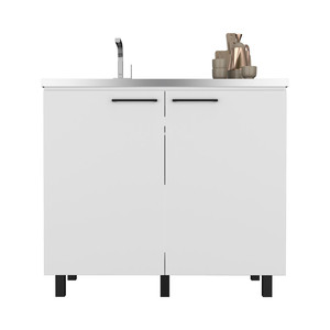 Mobiletto sottolavabo Utility, Burwood, Bianco - Product Image 1