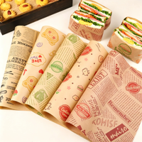 Papier d'emballage alimentaire jetable imperméable et résistant à la graisse pour frites