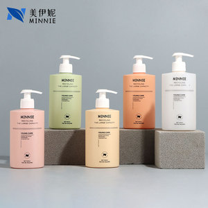 Minnie 500ml Cylindrical Pe Plastic <b>Bottle</b> Lotion <b>Pump</b> For <b>Shampoo</b> Body Lotion Cosmetic Packaging - Product Image 2