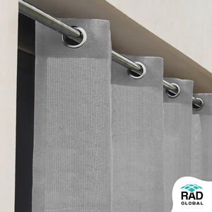 2in1 Waterproof Outdoor Curtain 260 GSM Pebble Grey with Modern Neutral Styling for Elegant Patio <b>Privacy</b> UV Protection - Product Image 3