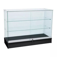 Vitrine d'exposition en verre avec étagères, 78 pouces de haut, porte coulissante, vitrine en verre LED pour boutique de détail, exposition de marchandises