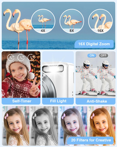 กล้องดิจิตอลขนาดเล็ก Sonida DC403 สำหรับเด็ก ความละเอียด 1080P HD สีขาว ราคาประหยัด แบบไม่มีกระจกสะท้อน พร้อมเซ็นเซอร์ CMOS รองรับการ์ดหน่วยความจำ TF ราคาขายส่ง รุ่น Mini C - Product Image 4
