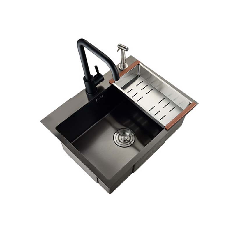 Оптовая продажа от производителя; Выше навесные нержавеющей BK стали кухонная раковина с одной чашей кухонная раковина с дренажная стойка кухонные принадлежности