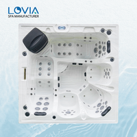 LOVIA Spot Goods Jacuzzi autoportant, bain à remous extérieur, spa d'extérieur, hydrothérapie, baignoire pour 5 personnes