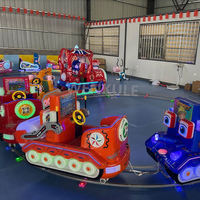 Nouvelle Arrivée Train pour Enfants Thème Spatial 16 Places Électrique à Batterie avec Musique et Lumières LED pour Parc d'Attractions, École, Centre Commercial