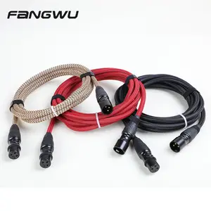 High End 10M 100M 25FT Red White Mini Wire Short Braided Speaker XLR Roll Coil Cable