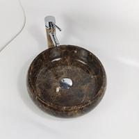 2024 moderne forme ronde personnalisé naturel foncé Emperoda marbre éviers marbre lavabos salle de bain Lavello évier vanité