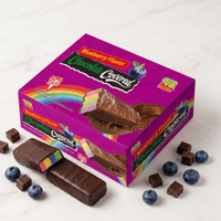 Malvaviscos Suaves con Sabor a Chocolate y Frutas Multicolores, Recubiertos de Chocolate, Halal, Snack para Niños, Venta al Por Mayor, Personalizable OEM