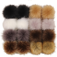 Chapeau Amovible Pompon Véritable Boule de Fourrure de Raton Laveur Vente en Gros
