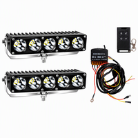 Barre de feux de conduite LED laser haute puissance pour camions, projecteur tout-terrain monté sur grille dissimulée ou sur toit, 2 blancs, télécommande, stroboscope