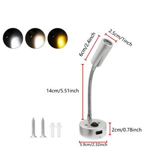 Lampe de lecture pour camping-car <span class=keywords><strong>avec</strong></span> <span class=keywords><strong>port</strong></span> de charge <span class=keywords><strong>USB</strong></span>, éclairage intérieur pour camping-car <span class=keywords><strong>12V</strong></span> CC, luminaires LED flexibles - Product Image 1