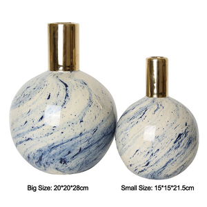 Pianta Moderno Blu Piccola Bocca di Ceramica Prodotti Per La Casa Del Fiore Del Desktop Vaso - Product Image 2