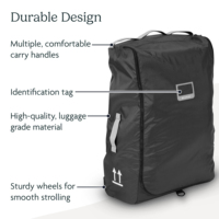 Sac de poussette pour bébé avion à la mode personnalisé de l'usine BSCI Poussette roulante rembourrée pour porte portable Fermeture à glissière en polyester léger
