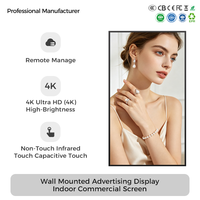 Affichage publicitaire numérique LCD, écran mural intérieur pour les magasins de chaînes de vente au détail