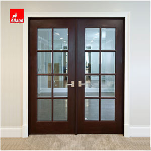 Portes intérieures doubles en bois de style français pour salon, pour entrée intérieure, <span class=keywords><strong>prix</strong></span> d'usine - Product Image 5