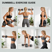 Haltères réglables à changement rapide 10 kg (paire) avec système de déverrouillage par torsion – Ensemble de poids pour femmes, tonification complète du corps et des bras, yoga, pilates, entraînement à domicile