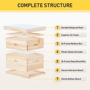 ชุดรังผึ้งสำเร็จรูป 2 ชั้น พร้อมกล่องรังผึ้ง 10 เฟรม แบบ Langstroth - Product Image 6