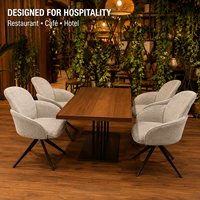 Fauteuil pivotant de luxe en tissu, siège baquet rembourré, chaise de salle à manger avec base pivotante en métal, pour restaurant, hôtel, salle de banquet