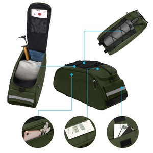 Muestra gratuita de alforja trasera para bicicleta de PVC 500D, alforja impermeable para bicicleta, bolsas de ciclismo para viajes al aire libre - Product Image 5