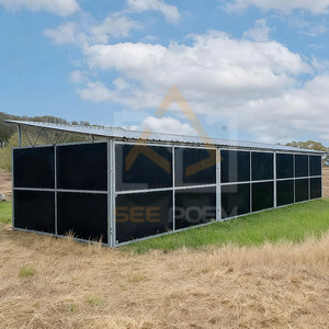 美式镀锌便携式马棚摊位移动马棚，带室外屋顶，用于稳定 - Product Image 2