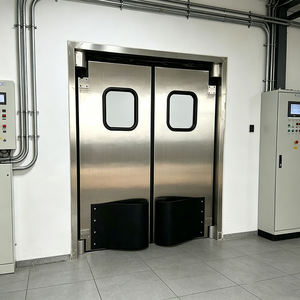 Venta al por Mayor de Fábrica: <span class=keywords><strong>Puerta</strong></span> de Impacto Bidireccional de Alta Calidad para Cocina y Restaurante, de Acero Inoxidable Moderno con Apertura Lateral y Anticolisión para Interiores - Product Image 1