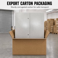 Armoire électrique murale à double verrouillage IP54 en acier avec rail DIN intégré et façade frontale