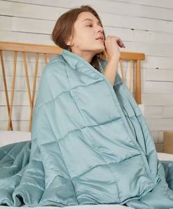 <span class=keywords><strong>Manta</strong></span> Ponderada Refrescante de Fibra de Bambú Orgánica Premium, Ayuda para Dormir y Alivio del Estrés, Tamaños Individual y Doble, Uso para Todas las Estaciones - Product Image 2