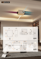 Système de ventilation pour petite salle de bain MIAHVAC avec ventilateur d'extraction en acier galvanisé, économie d'énergie et design graphique
