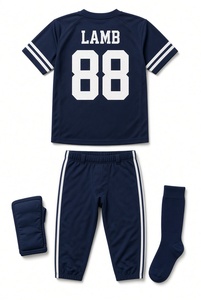 Conjunto de Camiseta de Fútbol de Manga Corta con Cuello Redondo Lamb 88 Azul Marino, Malla Transpirable, para Niños, Corte Regular, para Todas las Temporadas - Product Image 1