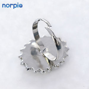 Anillos en Blanco para Sublimación, Cuentas <span class=keywords><strong>de</strong></span> Perlas, Biseles Ajustables para Anillos, Dijes para Recuerdos, Regalos y Accesorios Diarios - Product Image 2