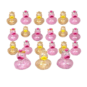 MCtoy Patitos <span class=keywords><strong>de</strong></span> Goma con Lentejuelas y Polvo Dorado, Personalizables con Logotipo, <span class=keywords><strong>de</strong></span> Vinilo, Unisex, para Baño, con Diseño <span class=keywords><strong>de</strong></span> Animales, para Niños <span class=keywords><strong>de</strong></span> 2 a 14 Años - Product Image 3
