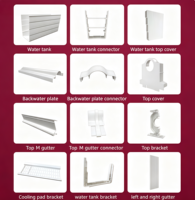 Coussin de refroidissement pour volailles 7090 en papier avec cadre en PVC et cadre en alliage d'aluminium pour poulaillers de poulets de chair, pondeuses et reproducteurs