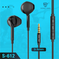 Earphone Kabel 3.5mm Terlaris, Headset Gaming In-ear Dengan Mikrofon dan Kontrol Volume untuk Ponsel
