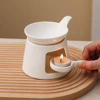 Diffuseur d'aromathérapie en céramique, brûleur d'huiles essentielles, chauffe-cire, brûleur d'encens en porcelaine