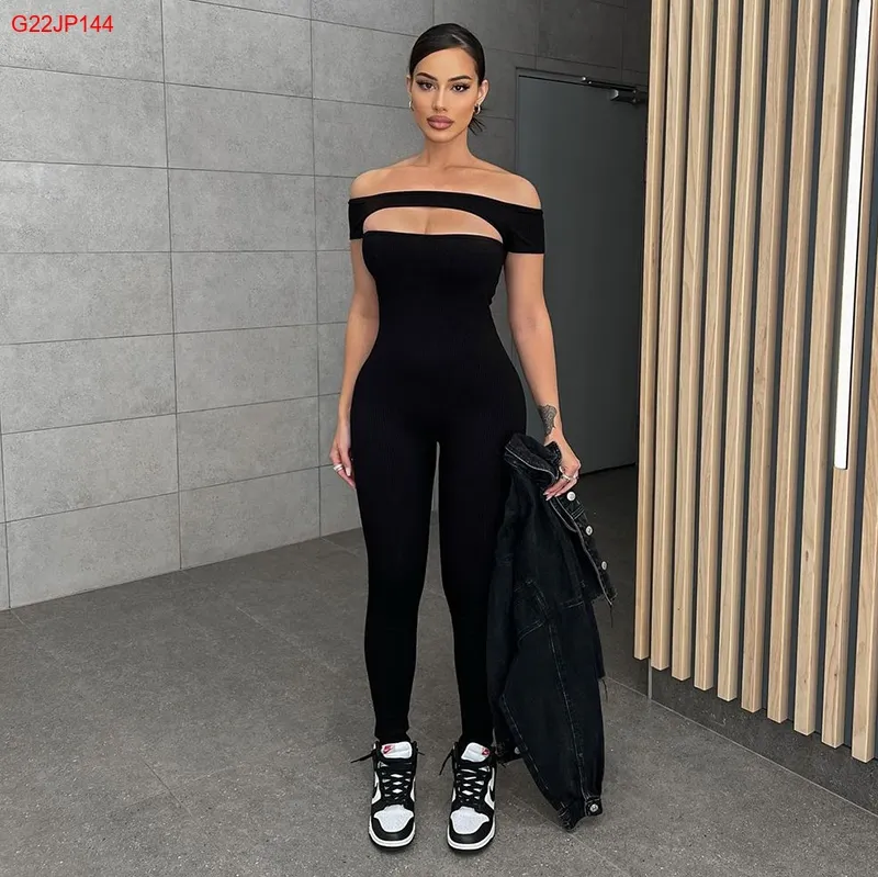 Bomblook G22JP144 गर्मियों में फैशन Strapless काले Bodycon लड़कियों Jumpsuits