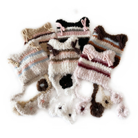 Bonnets personnalisés avec logo, oreilles de chat en peluche, nœud papillon, pompon tressé, texture douce et fourrure, style doux, cadeau, chapeaux d'hiver chauds