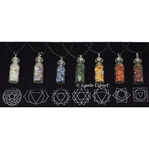 Fashion Customized Agate Gemstone Feng Shui <b>Mascot</b> Carved Chakra Bottle Pendant Souvenir Necklace - Product Image 1