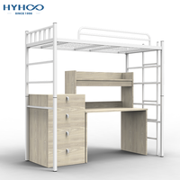 HYHOO OEM Lit mezzanine avec bureau 2130*900*2000 Cama Litera Cadre de lit superposé Letto Castello Lit Superpos