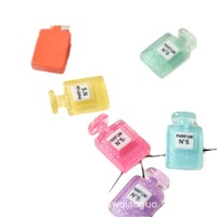 Mini flacon de parfum en résine, breloque plate en forme d'animal, pour DIY, slime, coque de téléphone, décoration artisanale, 2 cm