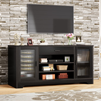 Mueble Bar de Madera Personalizado para Vino con Refrigerador, Aparador, Mesa con Estante de Almacenamiento para Cocina, Comedor y Sala de Estar