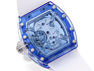 Orologio <span class=keywords><strong>da</strong></span> <span class=keywords><strong>Uomo</strong></span> di Lusso alla Moda con Cassa in Cristallo Zaffiro e Cinturino in Gomma, Orologio Meccanico di Alta Gamma - Product Image 5