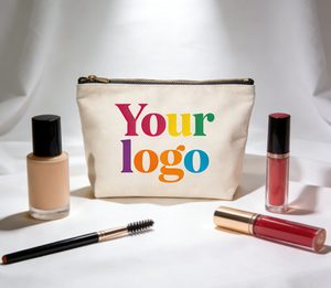 Bolsa de Cosméticos de Lona Grande con Logotipo Personalizado al por Mayor, Bolsa de Maquillaje con Cremallera - Product Image 2