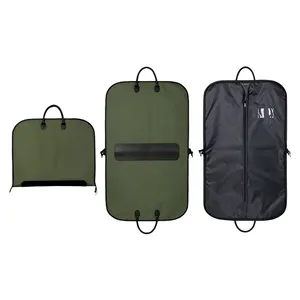कस्टम प्रिंट लोगो Foldable यात्रा पुरुषों के Dustproof चमड़े संभाल पुन: प्रयोज्य परिधान भंडारण सूट पैकेजिंग कवर बैग के साथ जिपर