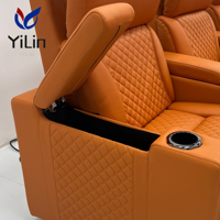 Sièges de cinéma inclinables modernes en métal brevetés Yilin, fauteuil de cinéma privé une place, siège de théâtre avec appuie-tête électrique