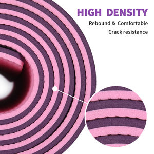 Estera de Yoga de alta calidad de 6mm de espesor TPE estera de yoga logotipo personalizado antideslizante y venta al por mayor de fábrica - Product Image 5