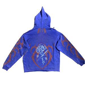 Felpa con Cappuccio da <span class=keywords><strong>Uomo</strong></span> 500gsm 100% Cotone DTG con Rivetti e Strass Stile Streetwear, Vestibilità Ampia, Personalizzabile OEM, Ingrosso - Product Image 2