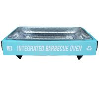 Barbecue moderne intégré jetable pour pique-nique en extérieur, à faible émission de fumée, en métal, réglable, avec allumage automatique, écologique