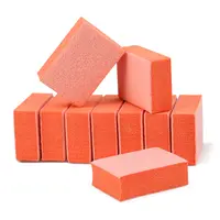 Pengiriman Gratis AS 1500 Buah/Casing Oranye 2 Sisi Spons 80/100 Blok Pengamplasan Sekali Pakai Blok Penyangga Kuku Mini