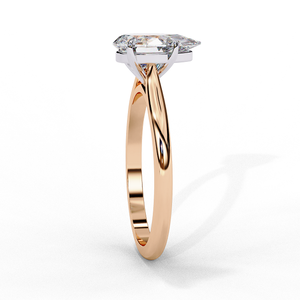 Anillo de Diamantes en Oro Rosa para Mujer, Diseño Clásico y Elegante para Uso Diario, Acabado Brillante, Ligero, Ideal para Regalo - Product Image 1