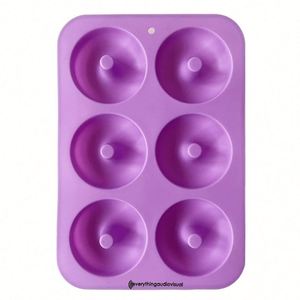 แม่พิมพ์โดนัท 6 หลุม แบบทำเอง เป็นมิตรกับสิ่งแวดล้อม วัสดุซิลิโคนเกรดอาหาร ปลอดสารพิษ ใช้กับเครื่องล้างจาน เตาอบ และไมโครเวฟได้ - Product Image 4